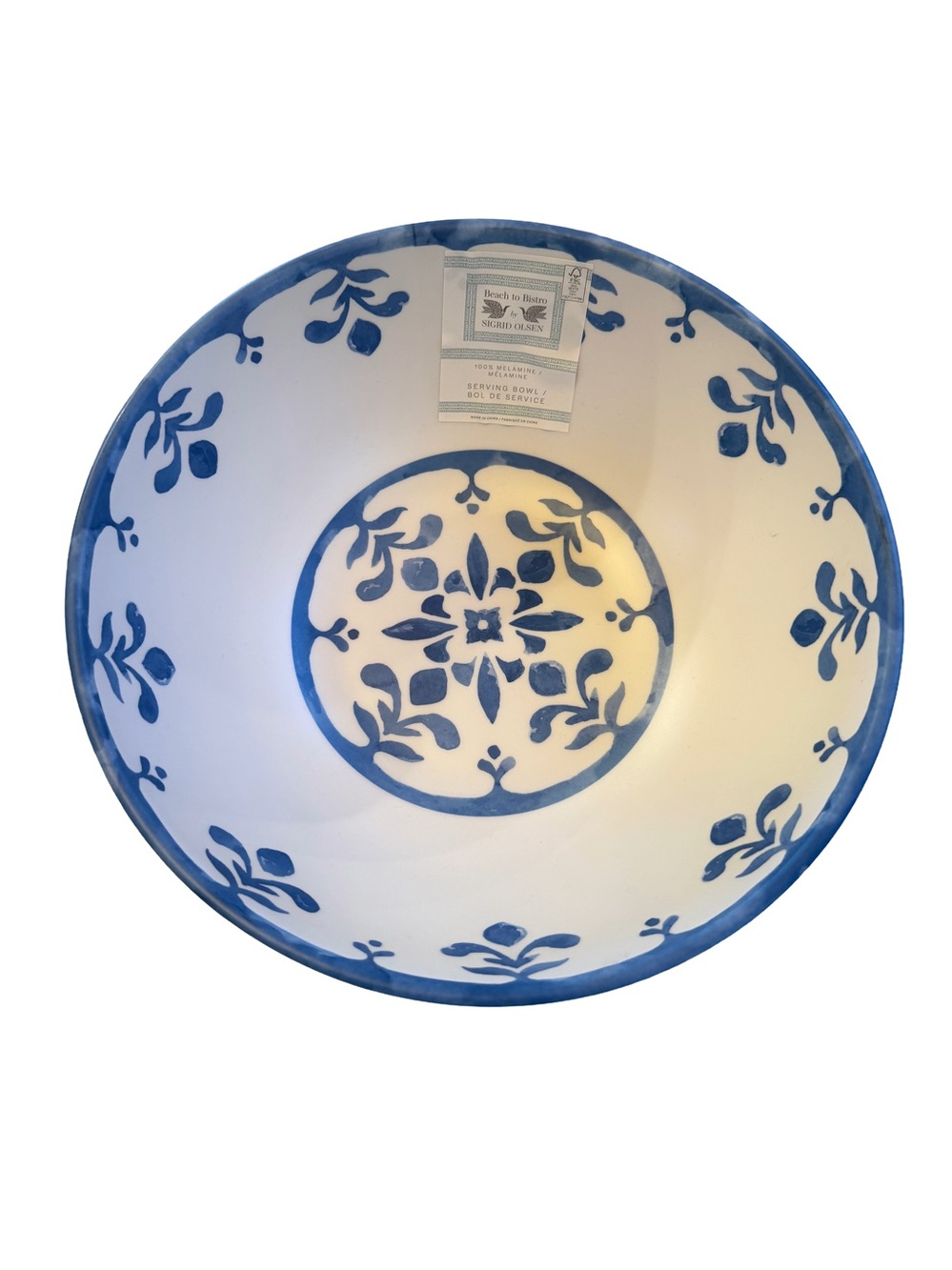 SIGRID OLSEN NWT beach to bistro scroll melamine serving bowl